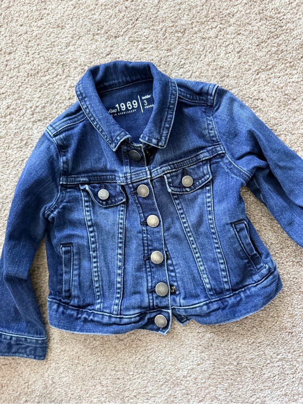 Baby GAP 1969 Kids' Dark Blue Denim Jacket